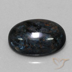 6.05 ct Black Pietersite Stone, Natural Pietersite in Oval Cabochon Shape for Sale