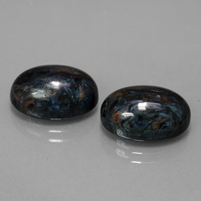 12.84 ctw Multicolor Pietersite Stones, Natural Pietersite in Oval Cabochon Shape for Sale