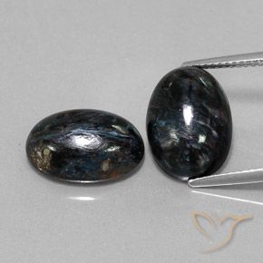 12.08ctw Natural Black Pietersite, Oval, Opaque