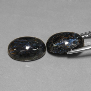 Pietersite Gemstones in 14 x 10 mm (calibrated) Size for Sale, Pietersite Stones in Black Color