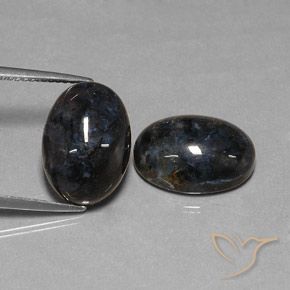 12.68ctw Natural Black Pietersite, Oval, Opaque