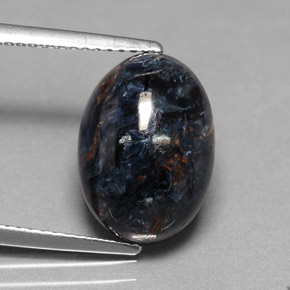 6.00 ct Multicolor Pietersite Stone, Natural Pietersite in Oval Cabochon Shape for Sale