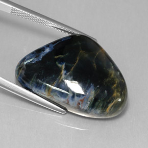 20.92 ct Multicolor Pietersite Gemstone, Pietersite Gem in Fancy Cabochon Shape for Sale.