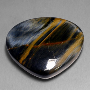 17.82 ct Multicolor Pietersite Gemstone, Pietersite Gem in Pear Cabochon Shape for Sale.