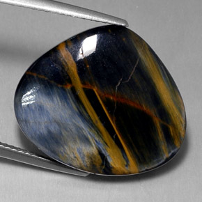 17.82 ct Multicolor Pietersite Stone, Natural Pietersite in Pear Cabochon Shape for Sale