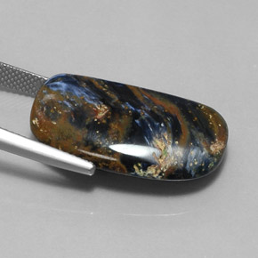 Pietersite Gemstone in 24.9 x 12.9 mm Size for Sale, Pietersite Stone in Multicolor Color