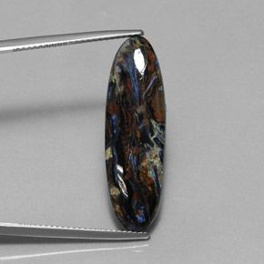 10.84 ct Multicolor Pietersite Gemstone, Pietersite Gem in Oval Cabochon Shape for Sale.