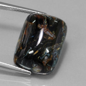 14.92 ct Multicolor Pietersite Gemstone, Pietersite Gem in Cushion Cabochon Shape for Sale.