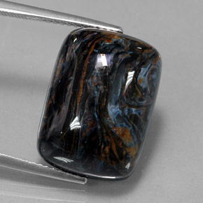 15.20 ct Multicolor Pietersite Stone, Natural Pietersite in Cushion Cabochon Shape for Sale