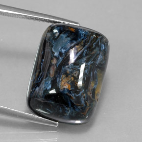 15.34 ct Multicolor Pietersite Stone, Natural Pietersite in Cushion Cabochon Shape for Sale