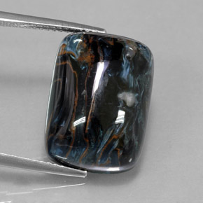 15.47 ct Multicolor Pietersite Gemstone, Pietersite Gem in Cushion Cabochon Shape for Sale.