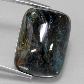 14.99 ct Multicolor Pietersite Stone, Natural Pietersite in Cushion Cabochon Shape for Sale