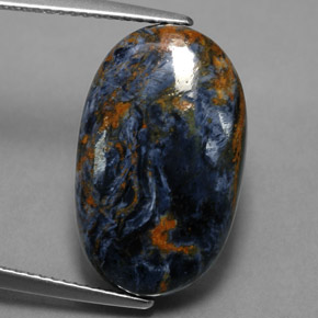 10.89 ct Multicolor Pietersite Stone, Natural Pietersite in Oval Cabochon Shape for Sale
