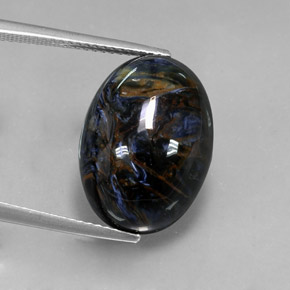 12.29 ct Multicolor Pietersite Gemstone, Pietersite Gem in Oval Cabochon Shape for Sale.