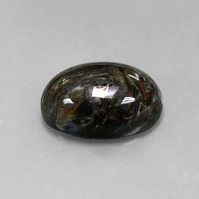 12.67 ct Multicolor Pietersite Stone, Natural Pietersite in Oval Cabochon Shape for Sale