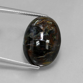 12.53 ct Multicolor Pietersite Gemstone, Pietersite Gem in Oval Cabochon Shape for Sale.