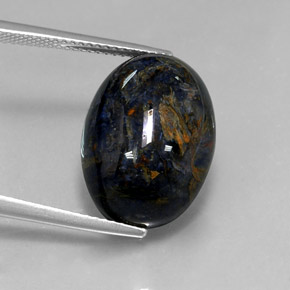 12.85 ct Multicolor Pietersite Gemstone, Pietersite Gem in Oval Cabochon Shape for Sale.