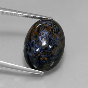 12.63 ct Multicolor Pietersite Gemstone, Pietersite Gem in Oval Cabochon Shape for Sale.