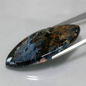 Pietersite Gemstone in 47.7 x 24.3 mm Size for Sale, Pietersite Stone in Multicolor Color