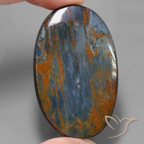 Pietersite Multicolore oval cabochon 68,06 ct de Namibie, dimension 47 x 29,4mm, pierre gemme naturelle Non traité, pureté Opaque , 1 pièce Pietersite de couleur Multicolore, dureté Mohs de 6.5 à 7 convient aux bijoux de tous les jours, pierre de sagesse, Photo A