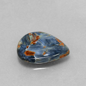 1.84 ct Multicolor Pietersite Stone, Natural Pietersite in Pear Cabochon Shape for Sale