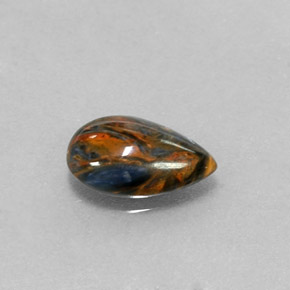 1.11 ct Multicolor Pietersite Stone, Natural Pietersite in Pear Cabochon Shape for Sale