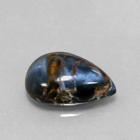 4.76 ct Multicolor Pietersite Stone, Natural Pietersite in Pear Cabochon Shape for Sale