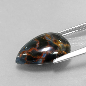 Pietersite Gemstone in 15 x 10 mm (calibrated) Size for Sale, Pietersite Stone in Multicolor Color