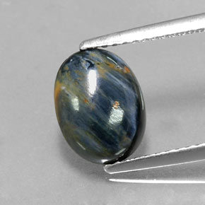 2.13 ct Multicolor Pietersite Gemstone, Pietersite Gem in Oval Cabochon Shape for Sale.