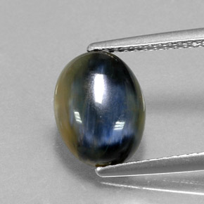 2.27 ct Multicolor Pietersite Gemstone, Pietersite Gem in Oval Cabochon Shape for Sale.