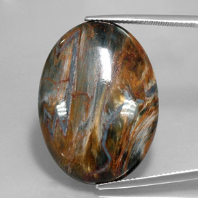 29.5ct Oval Cabochon Multicolor Pietersite for sale thumb image of 29.5ct Oval Cabochon Multicolor Pietersite (ID: 346041)
