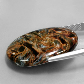 Pietersite Gemstone in 30.3 x 22.6 mm Size for Sale, Pietersite Stone in Multicolor Color