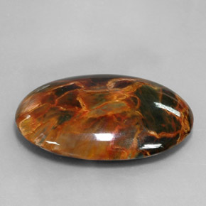 24.67 ct Multicolor Pietersite Stone, Natural Pietersite in Oval Cabochon Shape for Sale