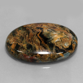 32.92 ct Multicolor Pietersite Stone, Natural Pietersite in Oval Cabochon Shape for Sale