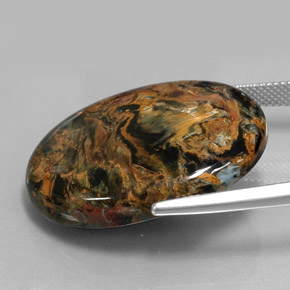 Pietersite Gemstone in 30.1 x 22.1 mm Size for Sale, Pietersite Stone in Multicolor Color