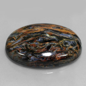 36.77 ct Multicolor Pietersite Stone, Natural Pietersite in Oval Cabochon Shape for Sale