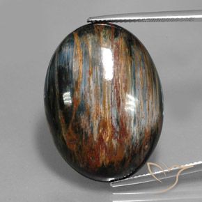 34.48ct Natural Multicolor Pietersite, Oval, Opaque