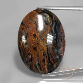 23.54 ct Oval Pietersite, 29.8 x 22 mm From Namibia, Photo A