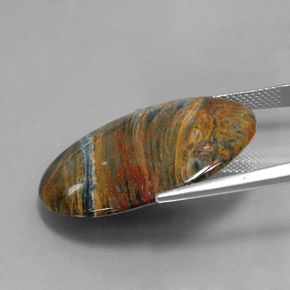 Pietersite Gemstone in 29.8 x 22.2 mm Size for Sale, Pietersite Stone in Multicolor Color