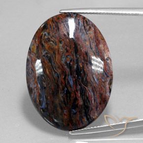 18.72ct Natural Multicolor Pietersite, Oval, Opaque