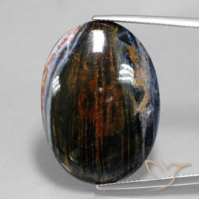 22.47ct Natural Multicolor Pietersite, Oval, Opaque