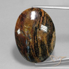 23.92ct Natural Multicolor Pietersite, Oval, Opaque
