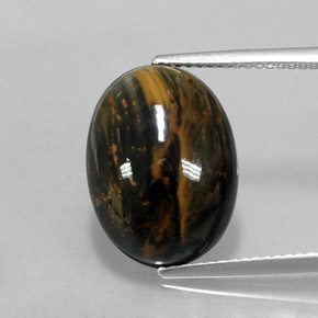 7.12 ct Multicolor Pietersite Gemstone, Pietersite Gem in Oval Cabochon Shape for Sale.
