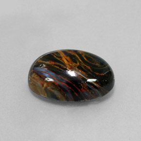 7.86 ct Multicolor Pietersite Stone, Natural Pietersite in Oval Cabochon Shape for Sale