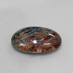 6.85 ct Multicolor Pietersite Stone, Natural Pietersite in Oval Cabochon Shape for Sale
