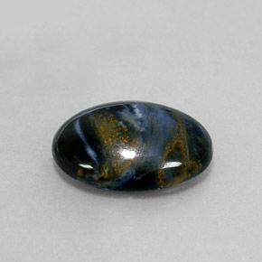 5.59 ct Multicolor Pietersite Stone, Natural Pietersite in Oval Cabochon Shape for Sale