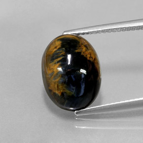 6.03 ct Multicolor Pietersite Gemstone, Pietersite Gem in Oval Cabochon Shape for Sale.