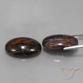 Pietersite Gemstones in 18 x 13 mm (calibrated) Size for Sale, Pietersite Stones in Black Color