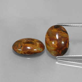 8.21 ct Multicolor Pietersite Gemstone, Pietersite Gem in Oval Cabochon Shape for Sale.