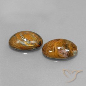9.38 ctw Multicolor Pietersite Stones, Natural Pietersite in Oval Cabochon Shape for Sale
